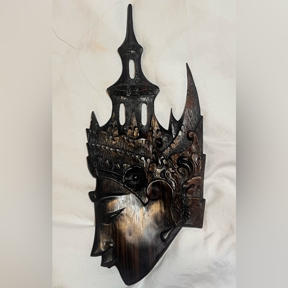 Balinese Intricately Carved Wooden Wall Art